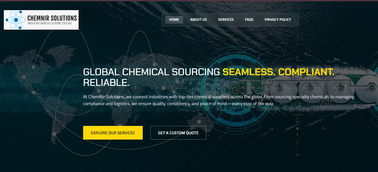 Chemnir Solutions website screenshot