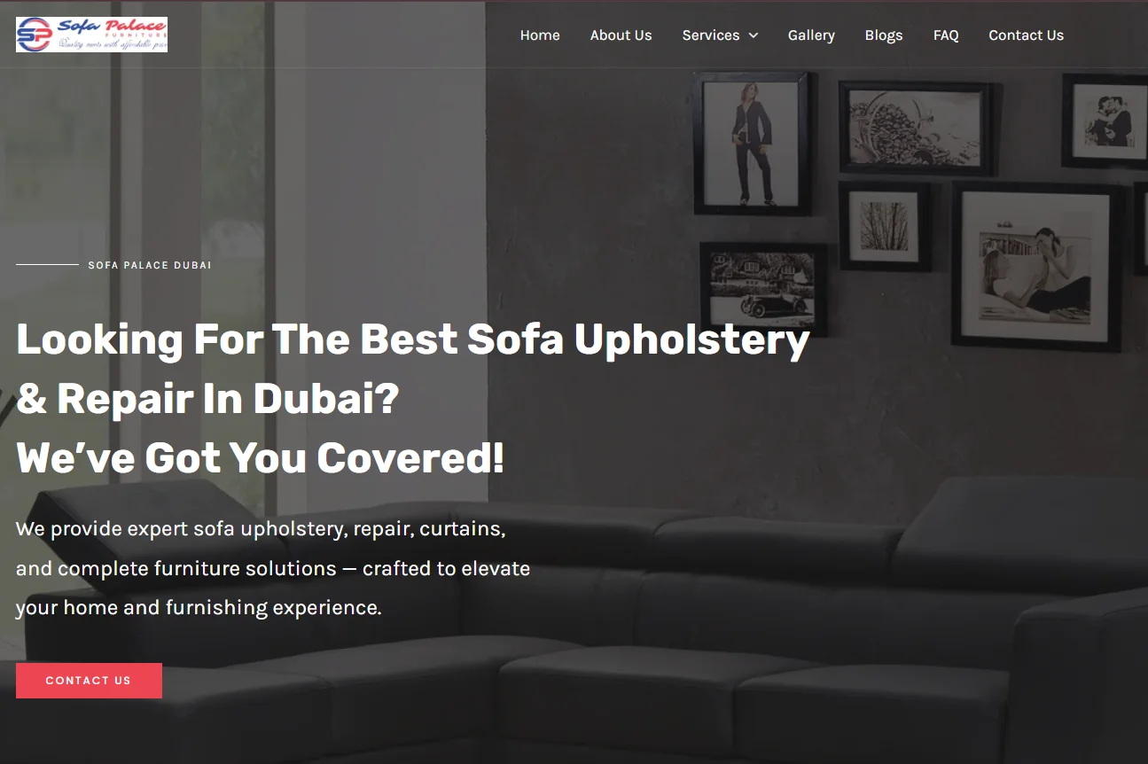 Sofa Palace Dubai website project